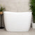 Ofuro 1200mm Extra Height Japanese Soaking Freestanding Bath with Seat, Gloss White