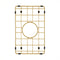 Retto II Stainless Steel Sink Grid 250 x 400mm with Centre Waste Hole, Brushed Brass Gold