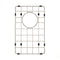 Retto II Stainless Steel Sink Grid 250 x 400mm with Rear Waste Hole, Brushed SS Nickel