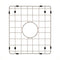 Retto II Stainless Steel Sink Grid 350 x 400mm with Rear Waste Hole, Brushed SS Nickel