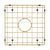 Retto II Stainless Steel Sink Grid 400 x 400mm with Centre Waste Hole, Brushed Brass Gold