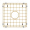Retto II Stainless Steel Sink Grid 400 x 400mm with Centre Waste Hole, Brushed Brass Gold
