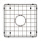 Retto II Stainless Steel Sink Grid 400 x 400mm with Centre Waste Hole, Brushed Gunmetal Black