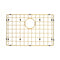 Retto II Stainless Steel Sink Grid 600 x 400mm with Rear Waste Hole, Brushed Brass Gold