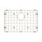 Retto II Stainless Steel Sink Grid 600 x 400mm with Rear Waste Hole, Brushed SS Nickel