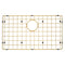 Retto II Stainless Steel Sink Grid 700 x 400mm with Rear Waste Hole, Brushed Brass Gold