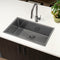 Retto II 750mm x 450mm x 300mm Extra Height Stainless Steel Sink, Brushed Gunmetal Black