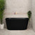 Avalon 1300mm Back to Wall Freestanding Bath, Matte Black