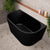 Avalon 1300mm Back to Wall Freestanding Bath, Matte Black