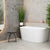 Avalon 1400mm Back to Wall Freestanding Bath, Gloss White