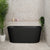 Avalon 1400mm Back to Wall Freestanding Bath, Matte Black