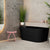 Avalon 1400mm Back to Wall Freestanding Bath, Matte Black