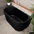 Avalon 1400mm Back to Wall Freestanding Bath, Matte Black