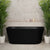 Avalon 1500mm Back to Wall Freestanding Bath, Matte Black