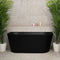 Avalon 1500mm Back to Wall Freestanding Bath, Matte Black
