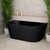Avalon 1500mm Back to Wall Freestanding Bath, Matte Black