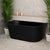Avalon 1500mm Back to Wall Freestanding Bath, Matte Black