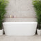 Avalon 1700mm Back to Wall Freestanding Bath, Gloss White