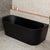 Avalon 1700mm Back to Wall Freestanding Bath, Matte Black