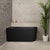 Avalon 1300mm Left Corner Freestanding Bath, Matte Black