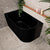 Avalon 1300mm Left Corner Freestanding Bath, Matte Black