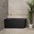 Avalon 1400mm Left Corner Freestanding Bath, Matte Black