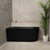 Avalon 1400mm Left Corner Freestanding Bath, Matte Black