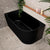 Avalon 1400mm Left Corner Freestanding Bath, Matte Black