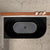 Avalon 1400mm Left Corner Freestanding Bath, Matte Black