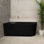 Avalon 1500mm Left Corner Freestanding Bath, Matte Black