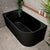 Avalon 1500mm Left Corner Freestanding Bath, Matte Black