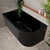 Avalon 1500mm Left Corner Freestanding Bath, Matte Black