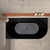 Avalon 1500mm Left Corner Freestanding Bath, Matte Black