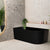 Avalon 1600mm Left Corner Freestanding Bath, Matte Black