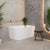 Avalon 1300mm Right Corner Freestanding Bath, Gloss White