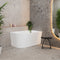Avalon 1300mm Right Corner Freestanding Bath, Gloss White