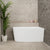 Avalon 1300mm Right Corner Freestanding Bath, Gloss White