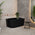 Avalon 1300mm Right Corner Freestanding Bath, Matte Black