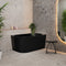 Avalon 1300mm Right Corner Freestanding Bath, Matte Black