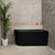 Avalon 1300mm Right Corner Freestanding Bath, Matte Black