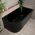 Avalon 1500mm Right Corner Freestanding Bath, Matte Black