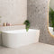 Avalon 1600mm Right Corner Freestanding Bath, Matte White
