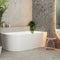 Avalon 1700mm Right Corner Freestanding Bath, Matte White