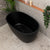 Byron Egg 1200mm Oval Freestanding Bath, Matte Black