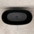 Byron Egg 1300mm Oval Freestanding Bath, Matte Black