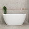 Byron Egg 1300mm Oval Freestanding Bath, Matte White
