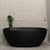 Byron Egg 1500mm Oval Freestanding Bath with Overflow, Matte Black