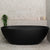 Byron Egg 1700mm Oval Freestanding Bath with Overflow, Matte Black