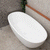 Byron Egg 1700mm Oval Freestanding Bath, Matte White