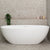 Byron Egg 1700mm Oval Freestanding Bath with Overflow, Matte White